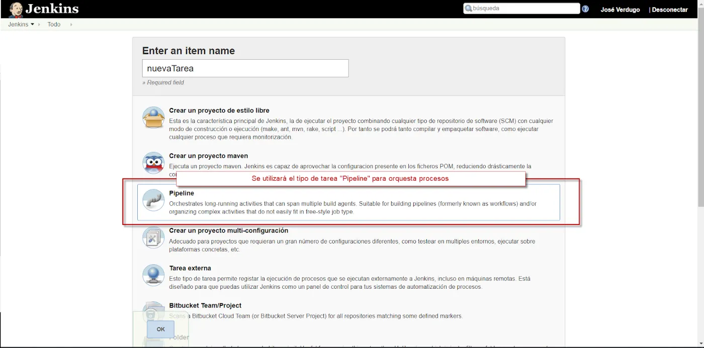Selector de jobs